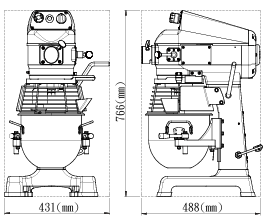 Spar Mixer SP-100A Planet Mikser 10 Litre - 2