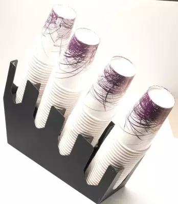 VNX ORG-01-B, 4 Bölmeli Karton Bardaklık, 16 OZ Bardağa Göre - 2